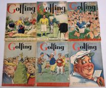 American Golfing Magazine 1934-1936 - Six editions of the monthly magazine to include July &