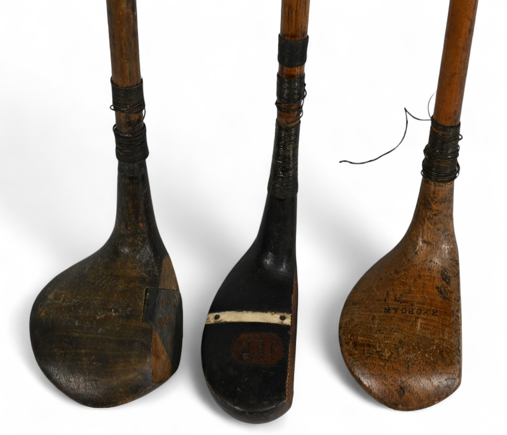 2x Socket neck woods and R Forgan St Andrews light stained socket neck driver (short and ungripped), - Image 2 of 3