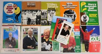Harry Secombe Golf Classic programmes 1973, 1978, 1979, 1980, 1984, 1988, 1990, 1991, 1992, 1995,