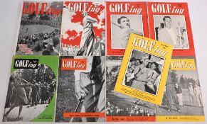 American Golfing Magazine 1947-1949 - Nine editions of the monthly magazine to include March May