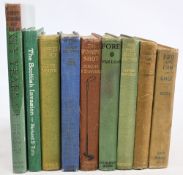 9x period Golf Books to include The Pro and Con of Golf 1915 Alexander H. Revell, On Learning Golf