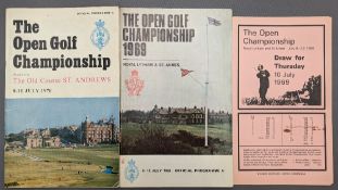 1969 & 1970 Official Centenary Open Golf Championship programmes - both with age related wear to
