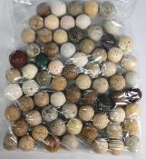 Approx. 70x assorted used and nearly new Golf Balls ranging from square dimple, lattice pattern,