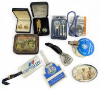 Golf Collectables, a vintage Foursome mixture tobacco golf tin, Stratton of London cufflinks,