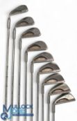 Scarce Ping Karsten II left hand Golf Irons (9) features 3 - SW, heel-toe Balance, 17-4ph marked,