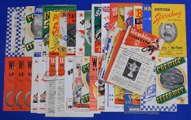 Fifty speedway programmes from the forties and fifties in fair condition with some rusty staples