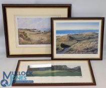 3x Golf Prints, to include Loch Lomond Golf Club No.18, Ballybunion Golf Club Ireland, limited
