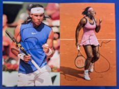 2x Tennis signed Photographs: Serana Williams and Rafa Nadal 8