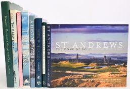 Golf Books to include St Andrews The Home of Golf 2010 Henry Lord and Oliver Gregory, Golf's Lighter