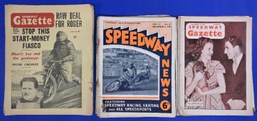 Speedway Magazines from the forties to include Speedway News 1946 x10 1947 x11 1948 x24 1949 x1