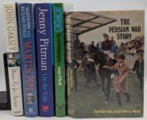 5x Signed Horeracing Books: Mince Pies for Starters John Oaksey, On the Edge Jenny Pitaman, Jonjo