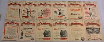 Golfing Magazine 1949 A full year of the monthly magazine in good/fair condition with some small