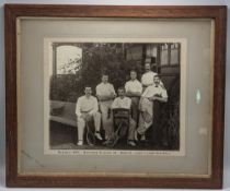 1897 Early Tennis Club Photograph: matches played - 14 won, 13 lost, 1 unfinished - unknown club and