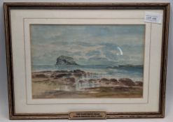 R H (monogram) - The Bass Rock from North Berwick Golf Links