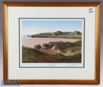 Graeme Baxter (signed) West Sands at Dawn St Andrews print, signed by artist, framed and mounted