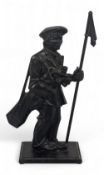 Period Cast Iron Fireside Companion Poker Golfer Caddie Boy with pin flag poker only, no brush or