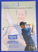 2002 Open Golf Championship programme hand signed by the winner Ernie Els Tiger Woods John Daly