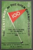 1960 Official Centenary Open Golf Championship programme - played at St Andrews won by Kel Nagle -