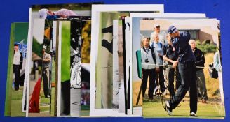38x hand signed Golf player photographs including Brad Faxon Tony Jacklin Mark McCumber David Toms