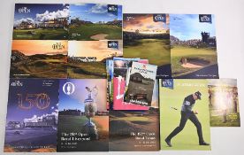 Golf Open Championship programmes - A continuous run of the programme 2015-2024 plus the 2017