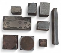 Period Golf Accessories: Golf Balls Advertising Printing Blocks - named balls of Lynx & North