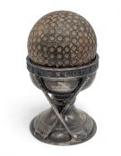 1931 Silver Hallmarked Birmingham Dunlop Hole in One Award Trophy with period Bromford dimple golf