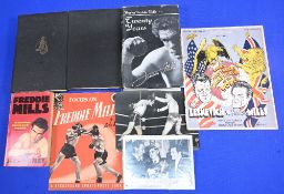 Freddie Mills Boxing Memorabilia. Programme 26/7/1948 Lesnevich v Mills, press photo v Woodcock,