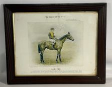 Period Horseracing Print Sceptre The Queen of the Turf, in original frame under glass - size #53cm x