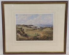 Donald Shearer Golf Print, of the Ailsa Course Turnberry, signed in pencil to the margin by the