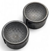 Interesting metal mesh lattice pattern Golf Ball Mold - no apparent numbers, measures 5cm dia, each