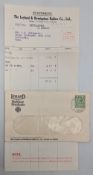 1933 J G Hutcheson Royal Porthcawl Golf Club Bill Letterheads from the Leyland & Birmingham Rubber