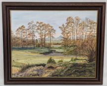 Seve Ballesteros signed painting - The Belfry 10th Hole, painted by D P Mariner Feb 1996. This was