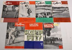 American Golfing Magazine 1940-1942 - Seven editions of the monthly magazine to include May 1940