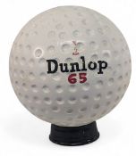 A large Dunlop Advertising Sign Modelled as a Dimple Golf Ball - c1950 repainted with Dunlop 65