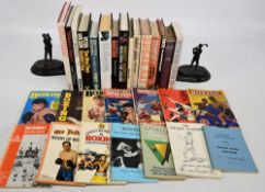 Boxing Books to include various boxers Audley Harrison, Muhammad Ali, Len Harvey, Peter Wilson, John