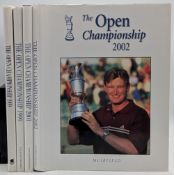 4x The Open Golf Championship Annuals winner signed copies, signatures of Mark Calcavechia 1989,