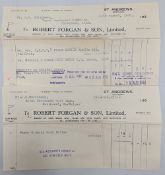 2x 1933 J G Hutcheson Royal Porthcawl Golf Club Bills Letterheads from Robert Forgan & Son Ltd