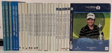 Golf Official Open Championship Annuals, from 1984 to 2010, issued by The Royal Ancient Golf Club St