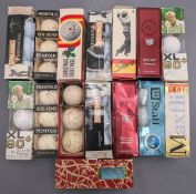 Golf Ball Boxes, sets of 3 golf balls with makers of XL 90, Arnold Palmer, DDH Maxfli, Wilson Staff,