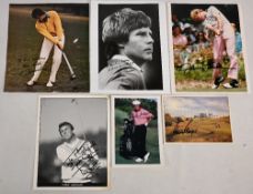 Golf Signatures to include Seve Ballesteros Ben Crenshaw Johnny Miller Tony Jacklin Mark McNulty and