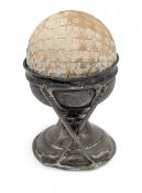 1928 Silver Hallmarked Birmingham Golf Award Trophy with two golf clubs with period Dunlop mesh golf