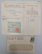 1931 J G Hutcheson Royal Porthcawl Golf Club Bill Letterhead from George Nicoll, Leven Scotland Golf