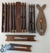 Collection of 6 artisan made floats/cast winders, up to 10