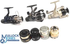 Daiwa Jupiter Z 2550 fixed spool reel, bail needs attention, rear tensioner, runs ok. Okuma TPX