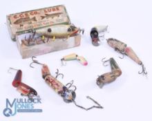 Collection of 12 vintage Devon minnows including Herbert Hatton 2.5