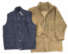 Fishing & Hunting Padded Jacket & Gilet, a good Deerhunter long coat with hood detachable arms -