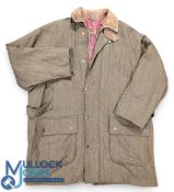 David Partridge Landowner Field Sports Tweed Jacket/coat, size XXL red paisley lined - in good