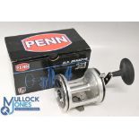 Penn US Senator 113W sea fishing reel, satin alloy finish with black end plates, star drag and