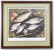 John Searl (20th century) - 'Winter Magic' signed limited edition print. Chub 6lb 3oz - Roach 2lb
