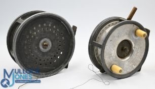 2x C Farlow & Co Ltd, London vintage reels, for spares/repairs, a 4 1/8